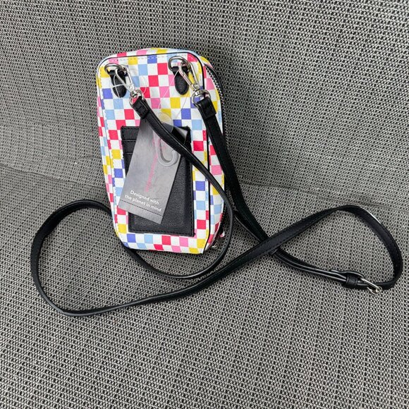 Colorful No Boundaries Phone Zip Crossbody Wallet Pockets & Adjustable Strap - Picture 4 of 9